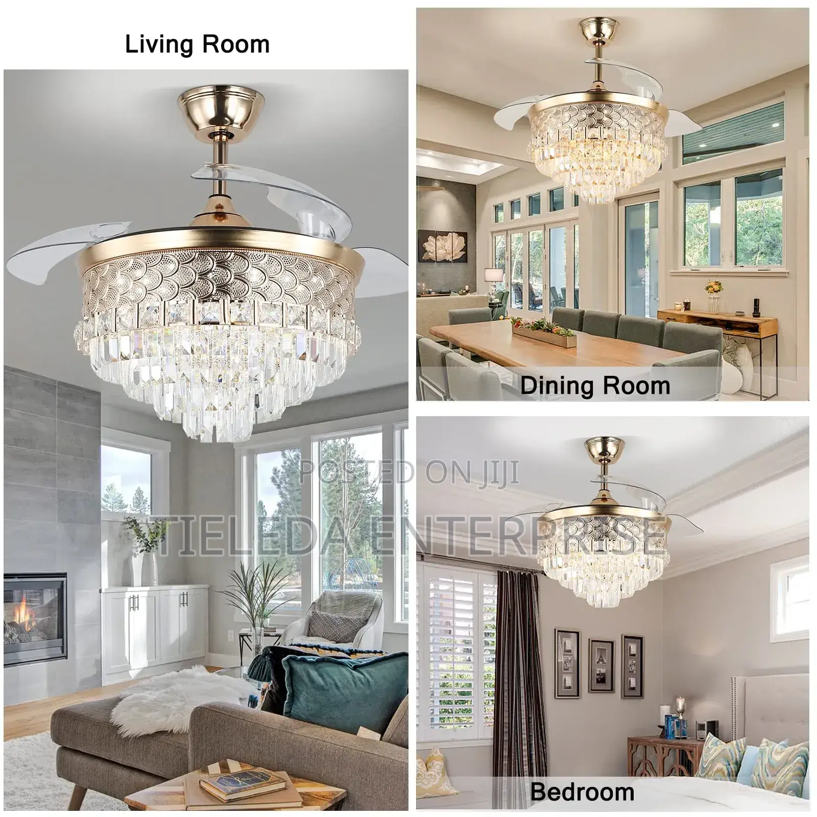 Pure Dragon Skins Chandelier With Fan