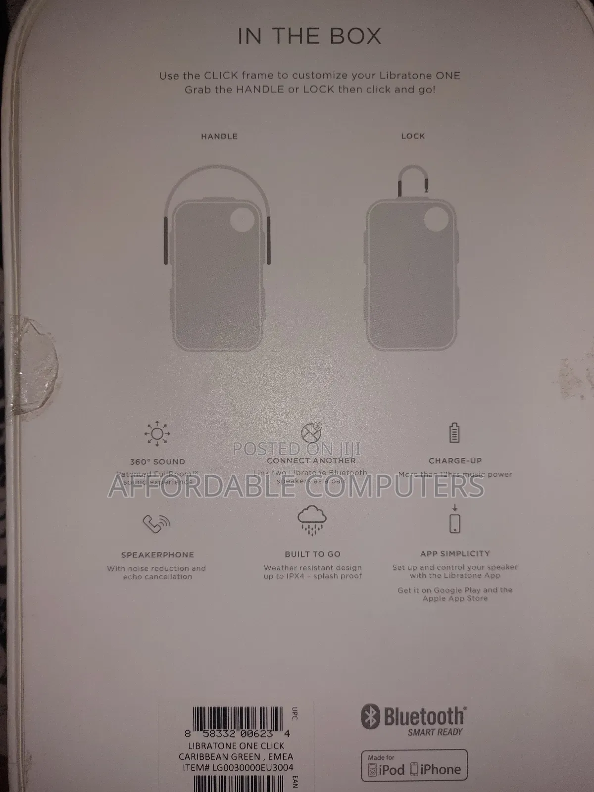 Libratone One Click Bluetooth Speaker Powerful Sound