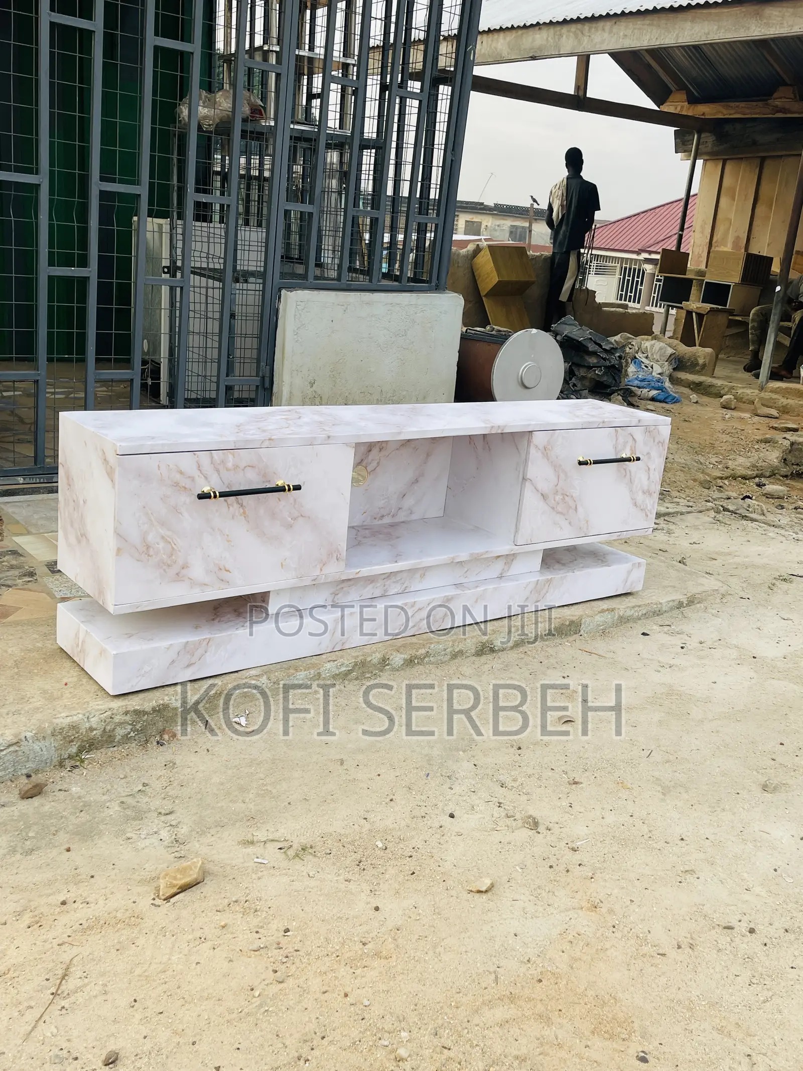 Original Marble Colored Tv Stand