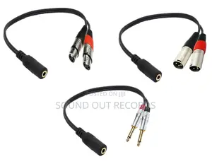 3.5mm Female to Dual XLR Male/Female/TRS Adapter Cord