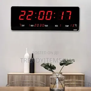 Led Display Digital Alarm Wall Clock Calendar