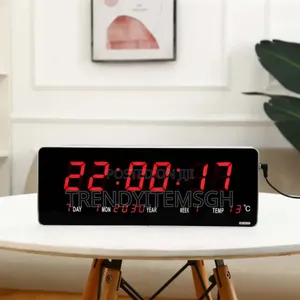 Led Display Digital Alarm Wall Clock Calendar