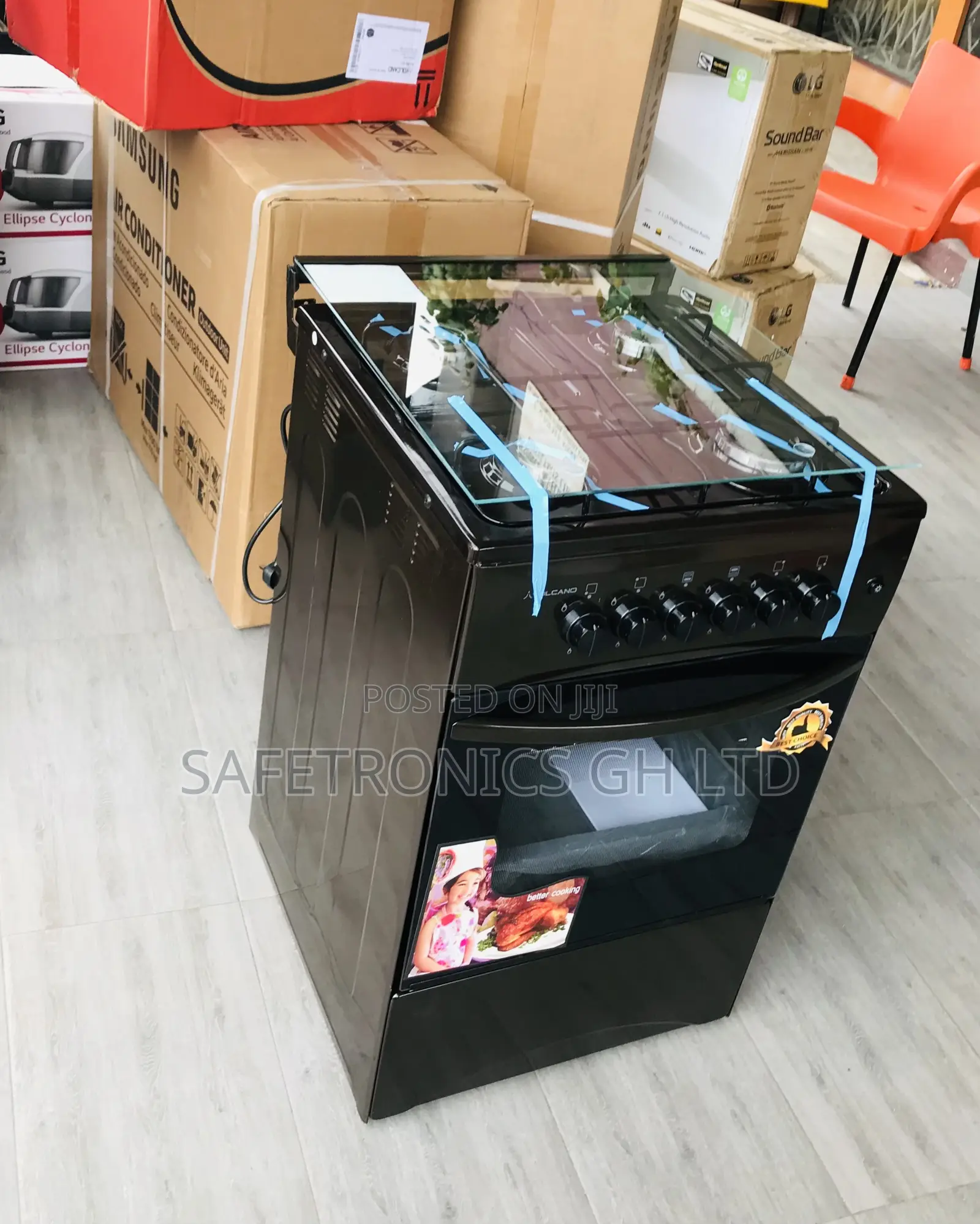 4 Burner Gas Oven/Grill Volcano (Brown)  50by50