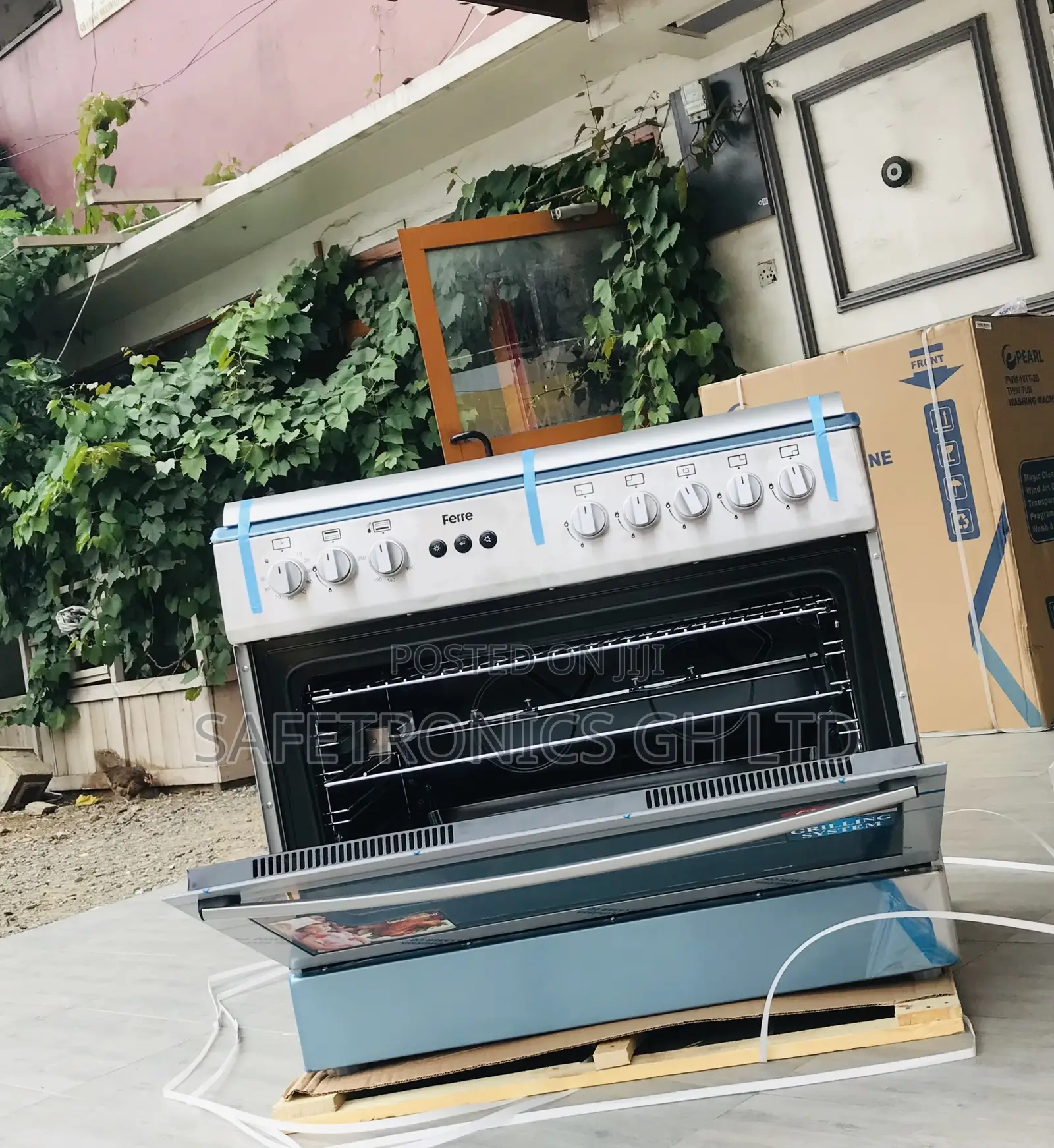 2 Electric 4 Gas Oven/Grill Ferre Gray  60by90