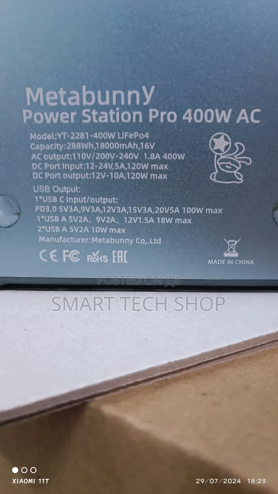 180000mah 400wtts Portable Power Station With UK Socket