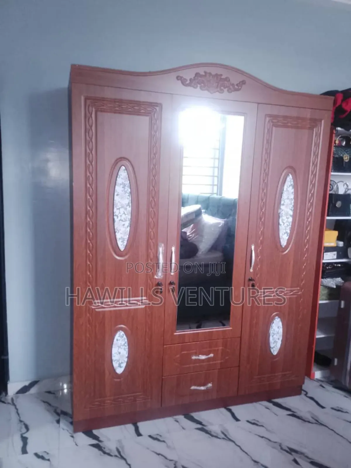 Three in One Wooden Wardrobe