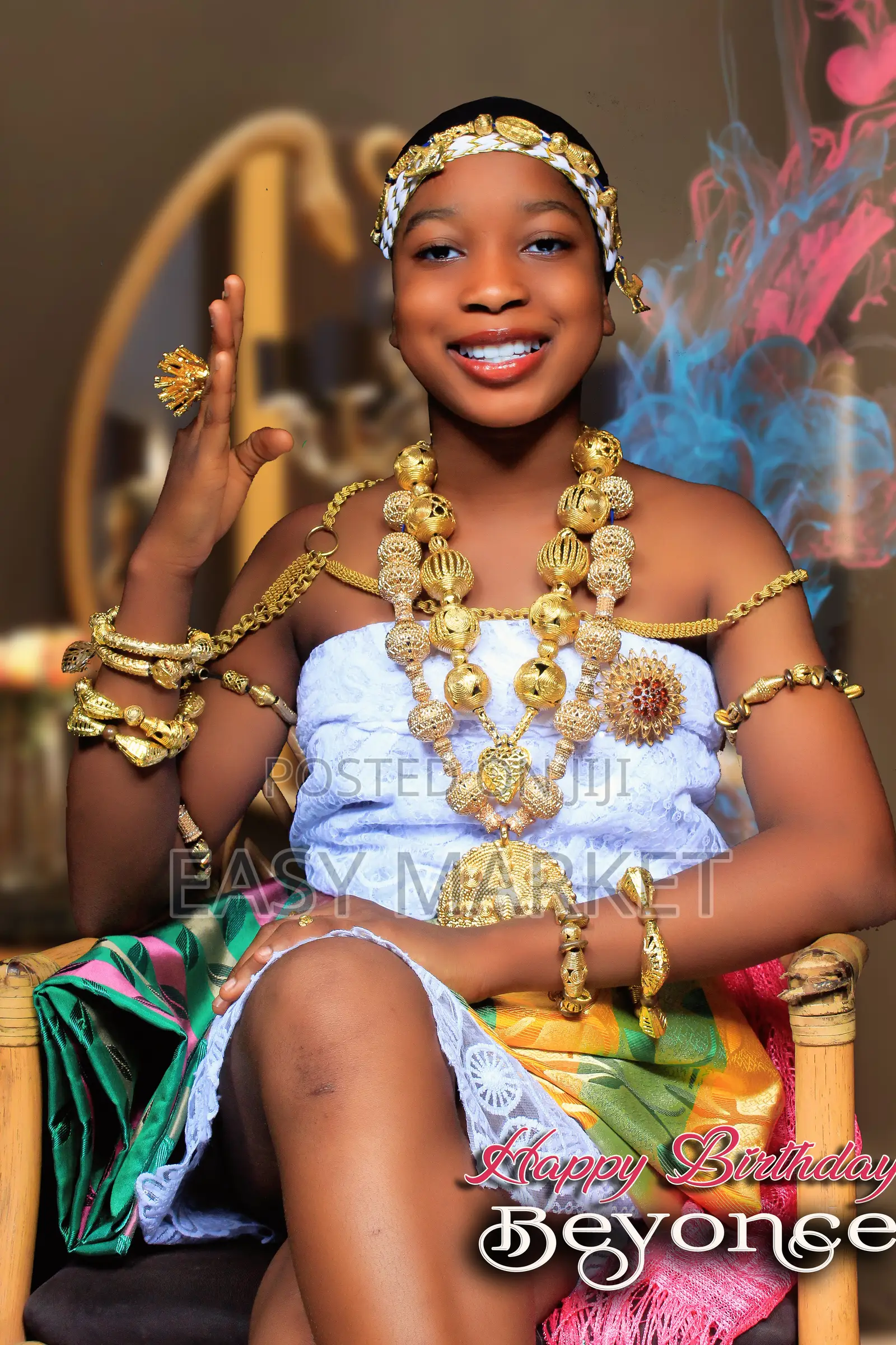 Traditional Kente Birthday Shoot and Rent in Kumasi