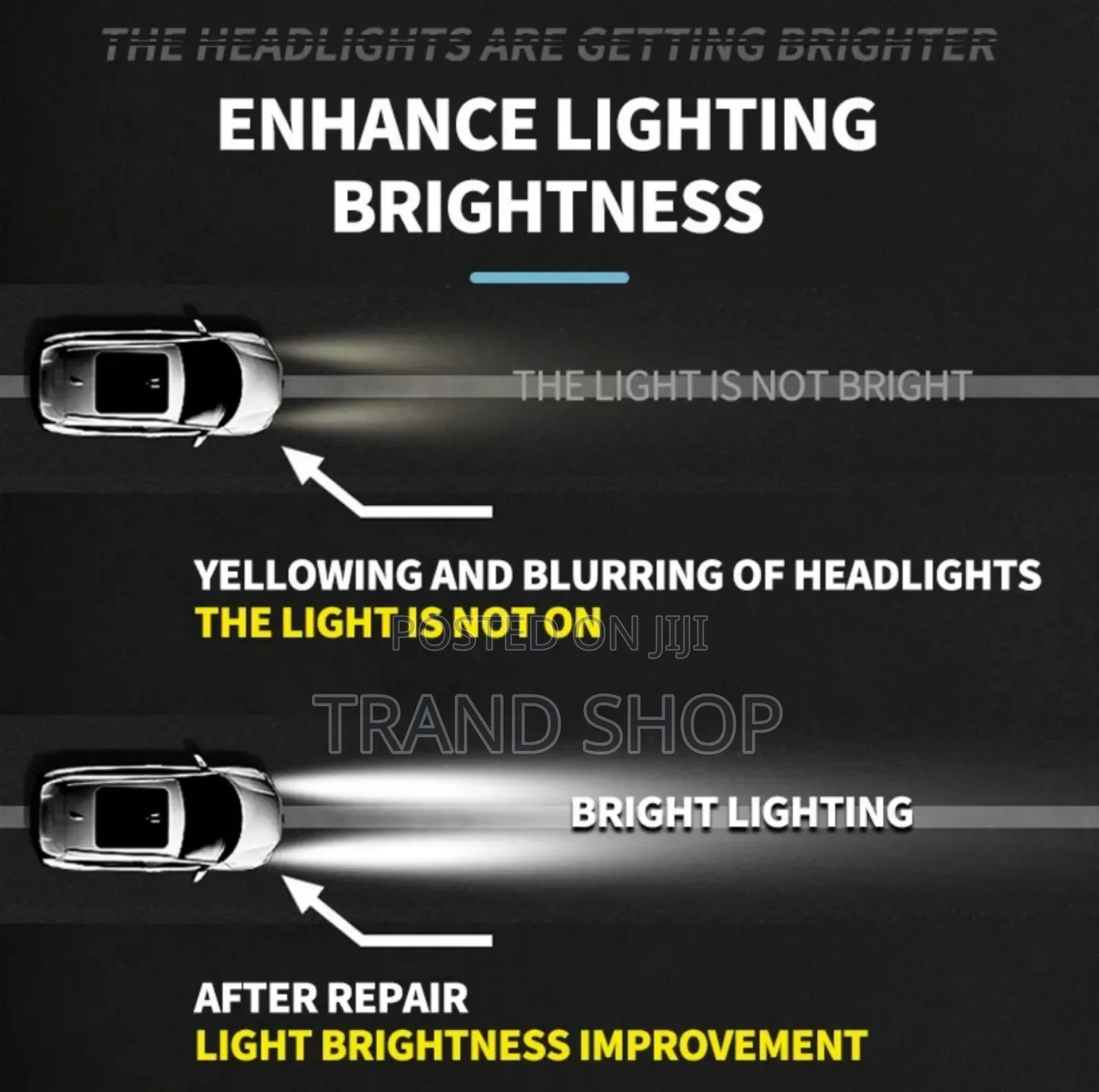 Car Head-Light Restoration Spray ( Yellow Car Lamp Fix )