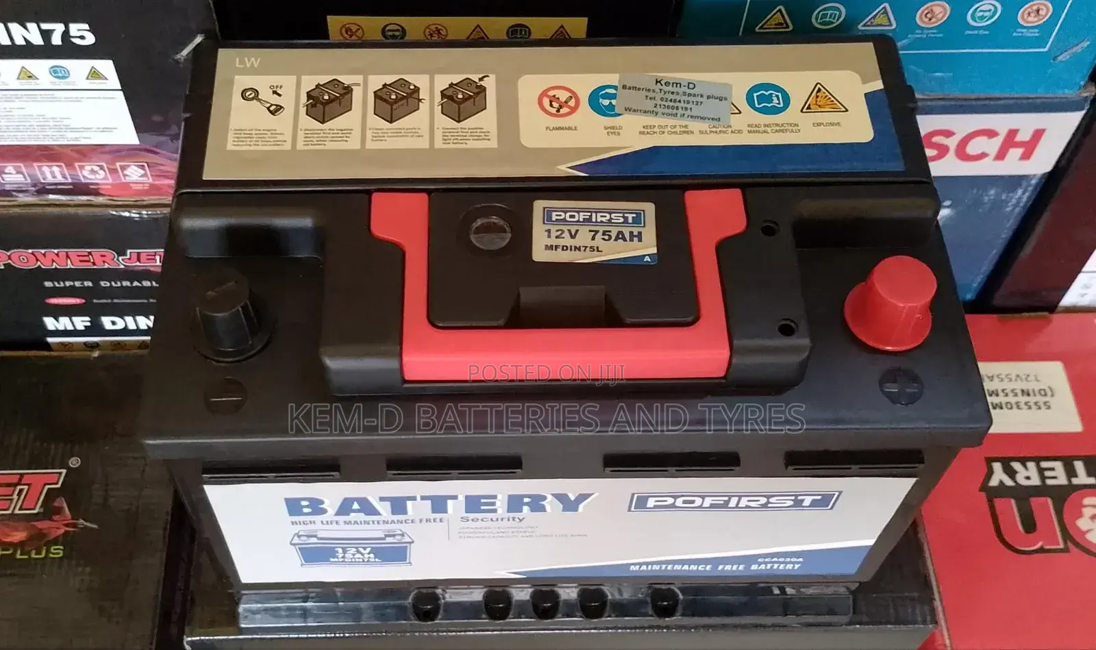 15 Plates Pofirst - 75ah 12v + Free Delivery