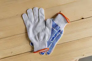 Knitted&Pvc Dots Gloves - Wkg1801