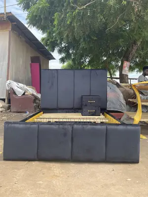 Double Bed Frame With Side Drawer