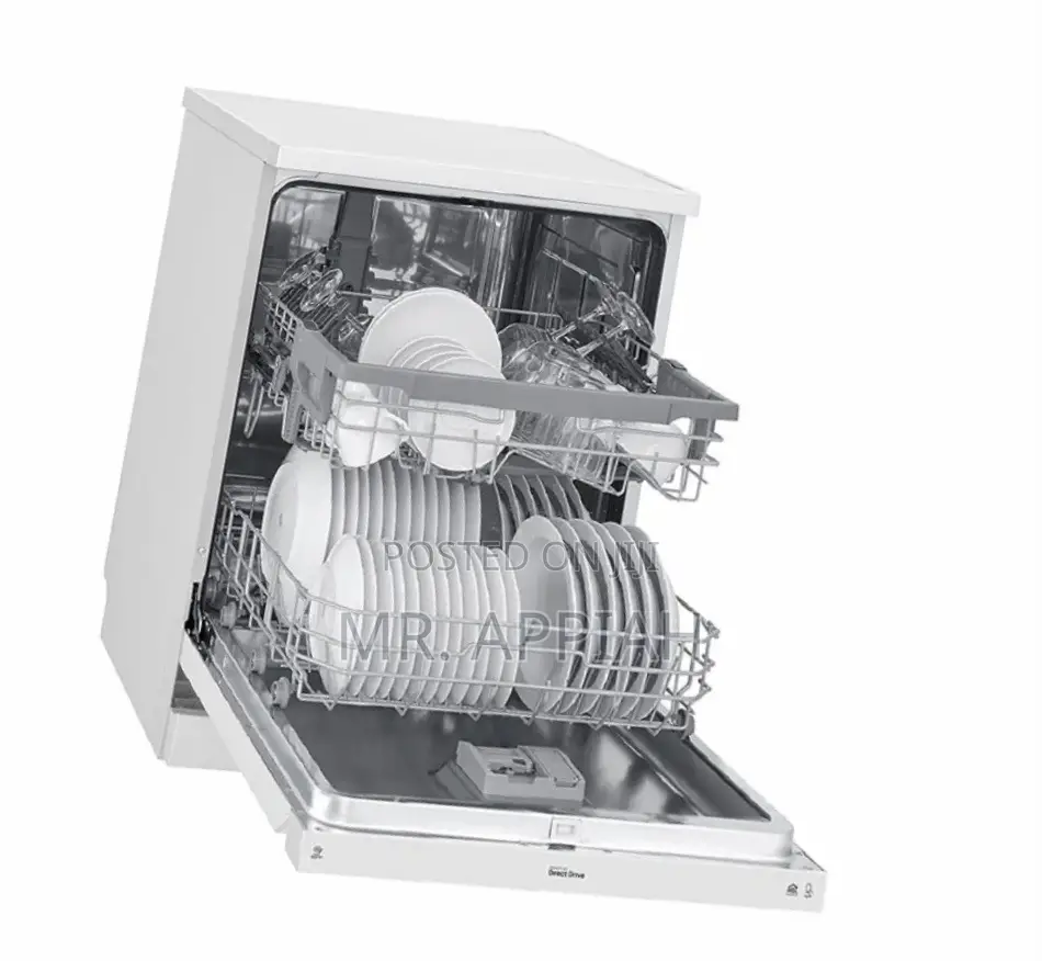 Durable LG DF512FW Electric Dishwasher(14 Place Setting)