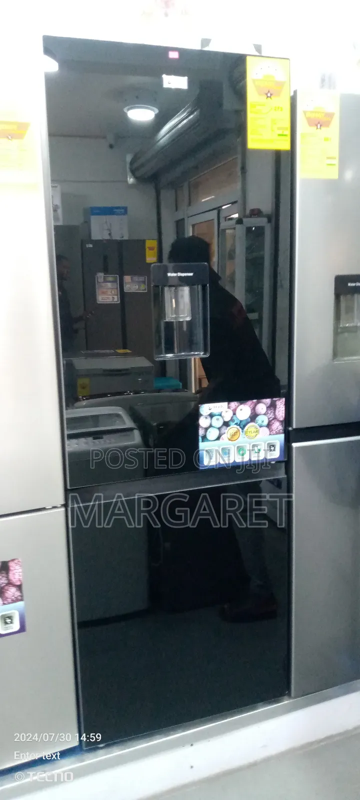 Best Pearl Black Mirror Double Door Fridge