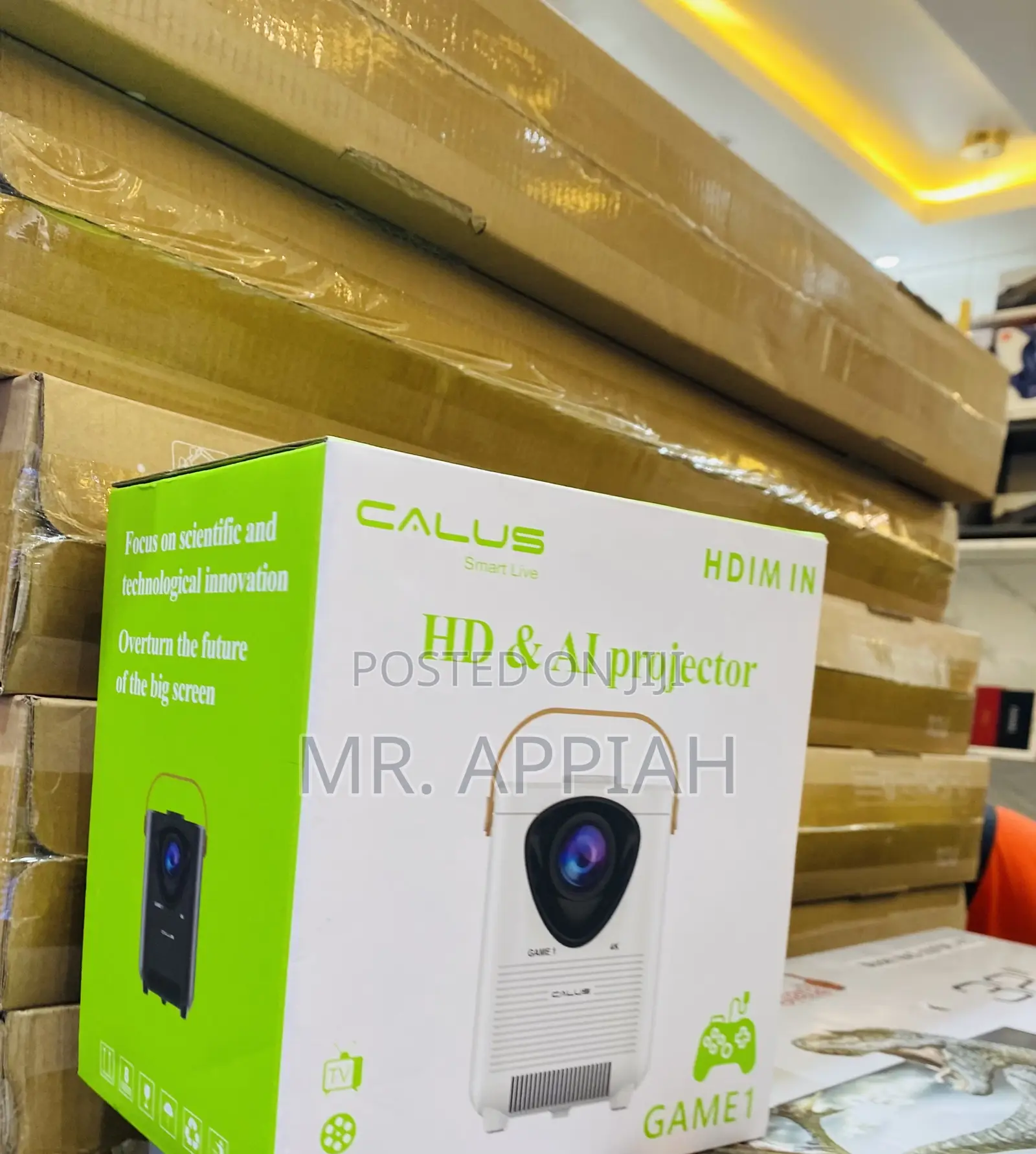 Sleek Designed Calus Hd AI Electric Projector.