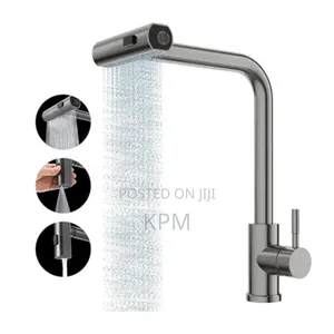 4 In 1 Square Head Pull Out Kitchen Sink Tap Hot And Cold
