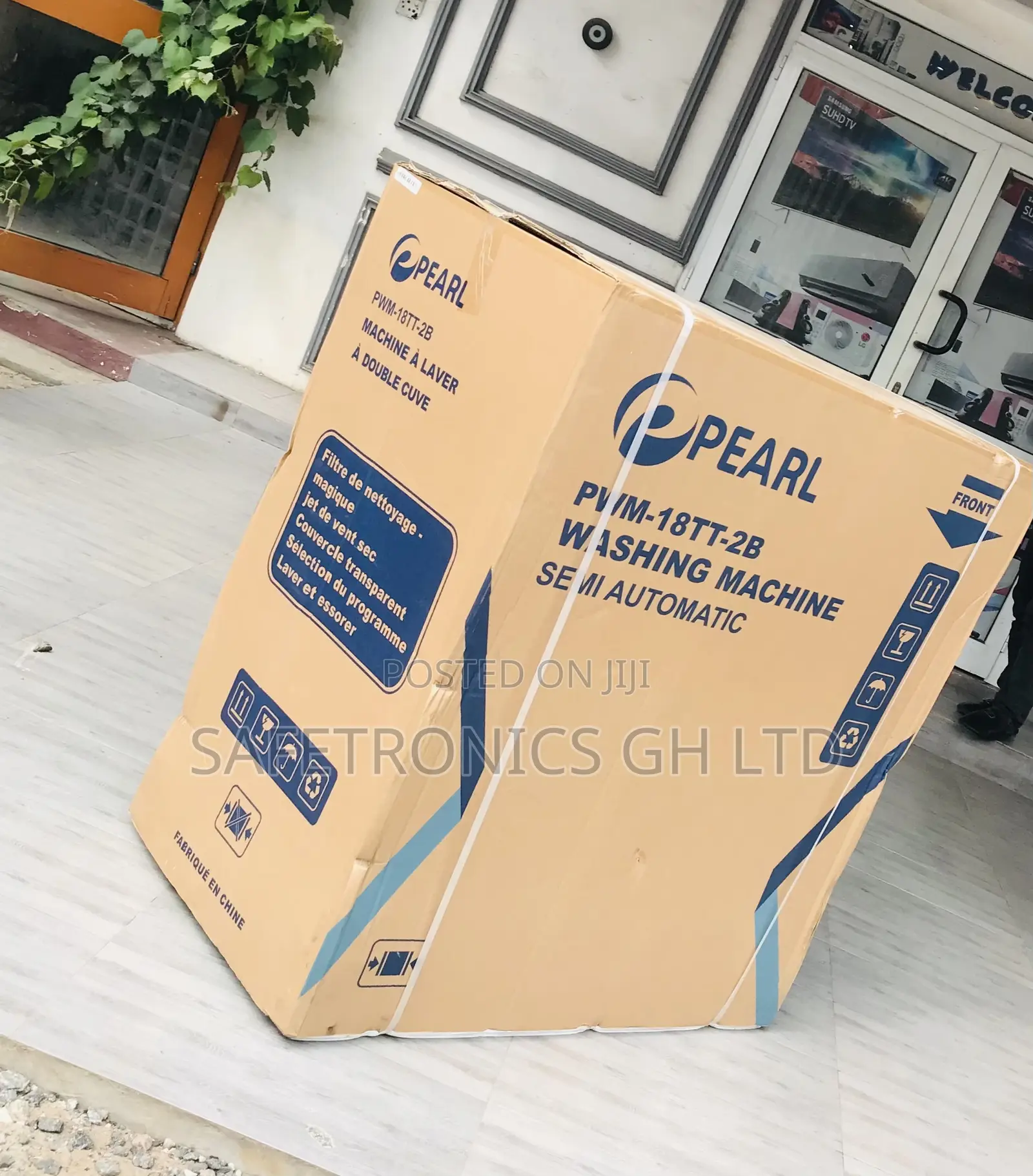 Pearl White 8kg Topload Semi Automatic Washer 
