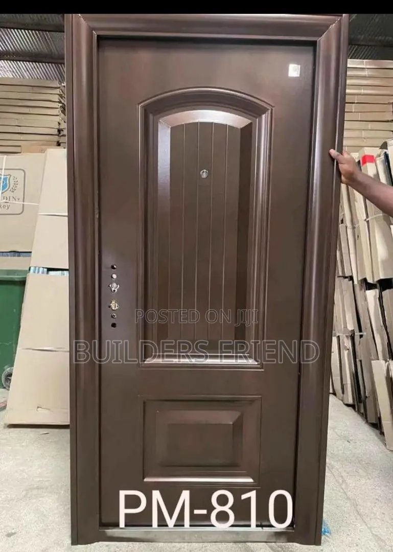 Brown Standard Stainless Steel Metal Single Security Door