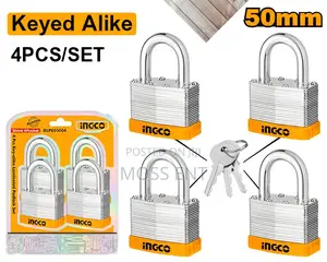 4pcs Key-Alike Laminated Padlock Set 50mm - Dlpk05004