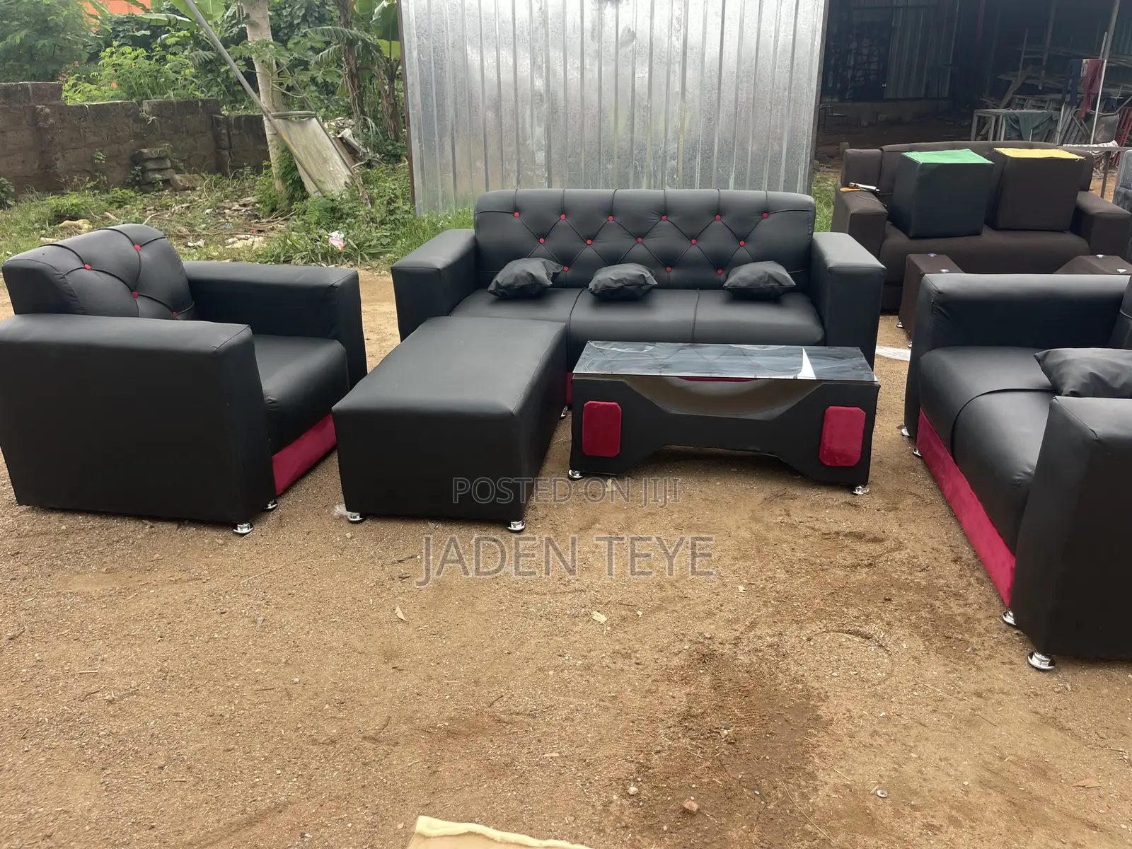 Black Sofa Set