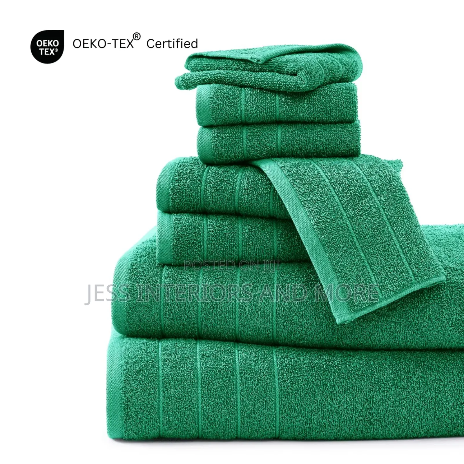 Casa Platino Green Bath Towel Set of 8
