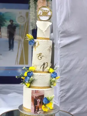 4tier Stencil Wedding Cake