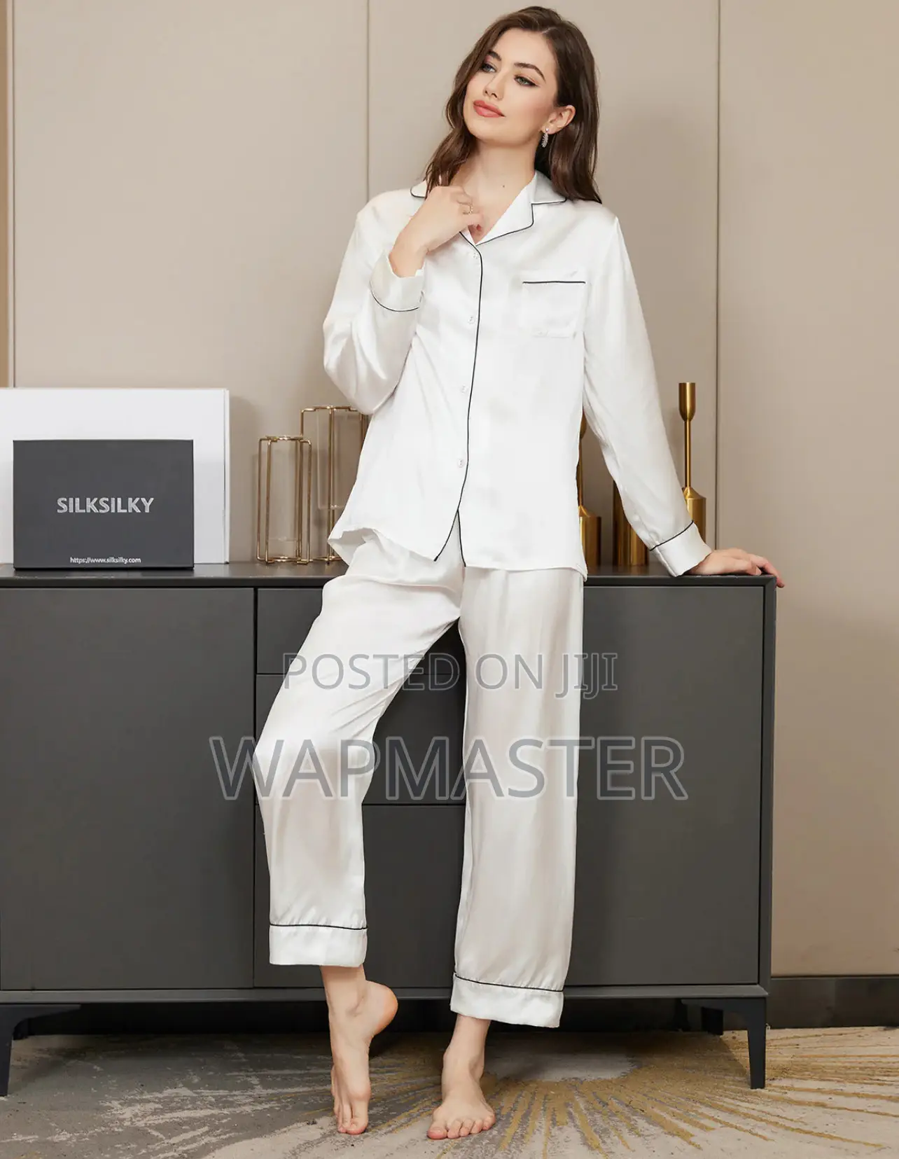 Silk Pajamas 2pcs 100% Pure Quality SILK Long Sleeves