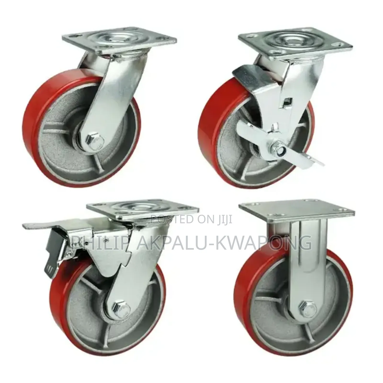 6" Inch Iron Core Polyurethane Wheels Industrial Caster