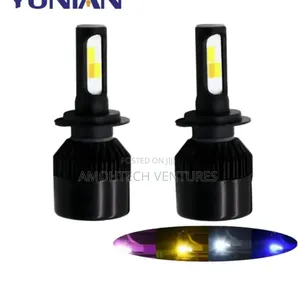 LED Head Light Lamp 4 Colors Switching