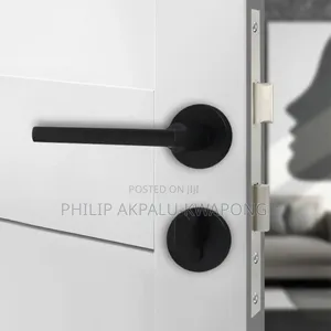 Matt Black Rosette Door Lock