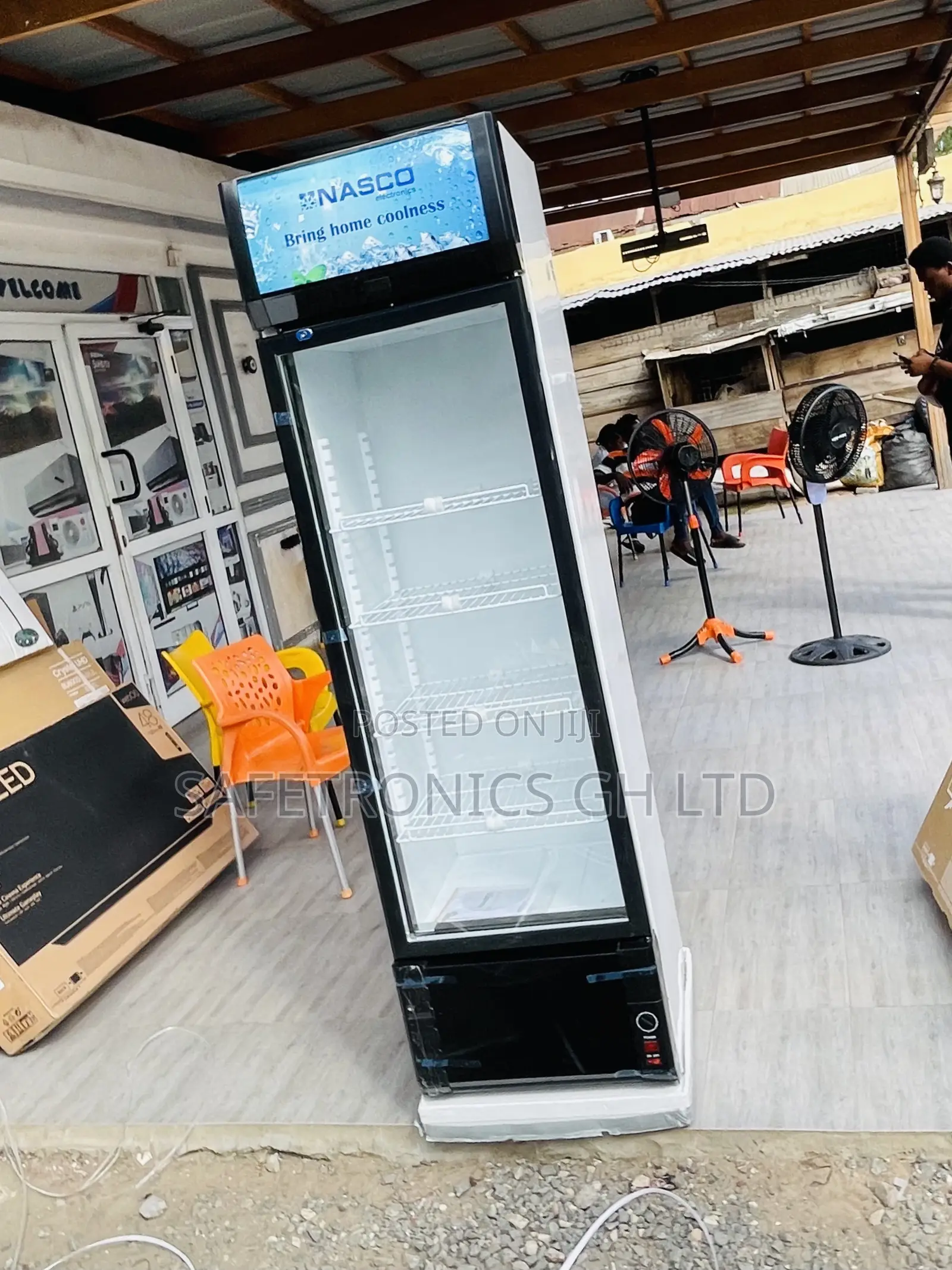 Singledoor Nas-Fl350-1dr Display Glass Sealed Fridge