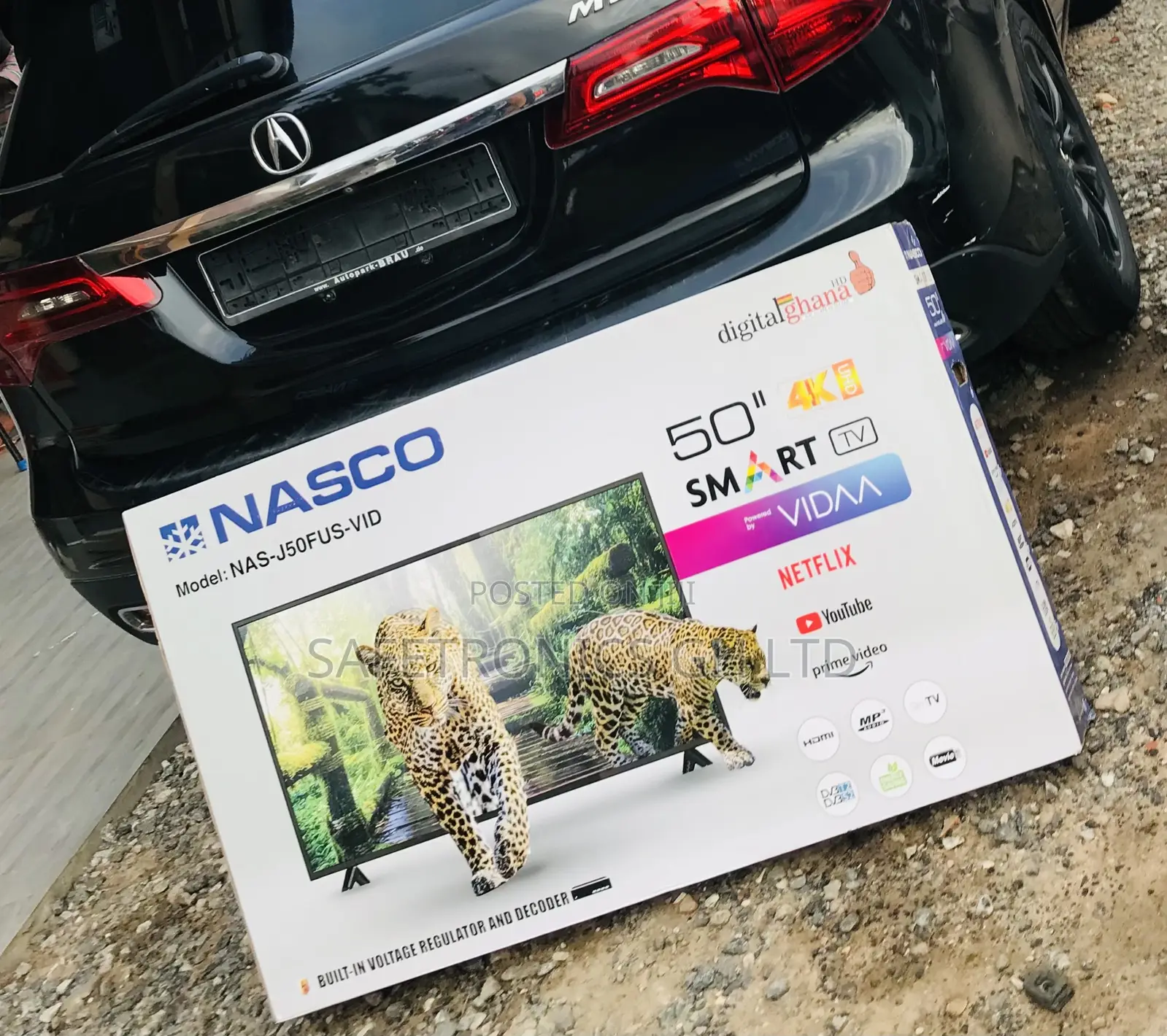 Extremely Black Nasco 50 Inch Smart Led UHD Tv