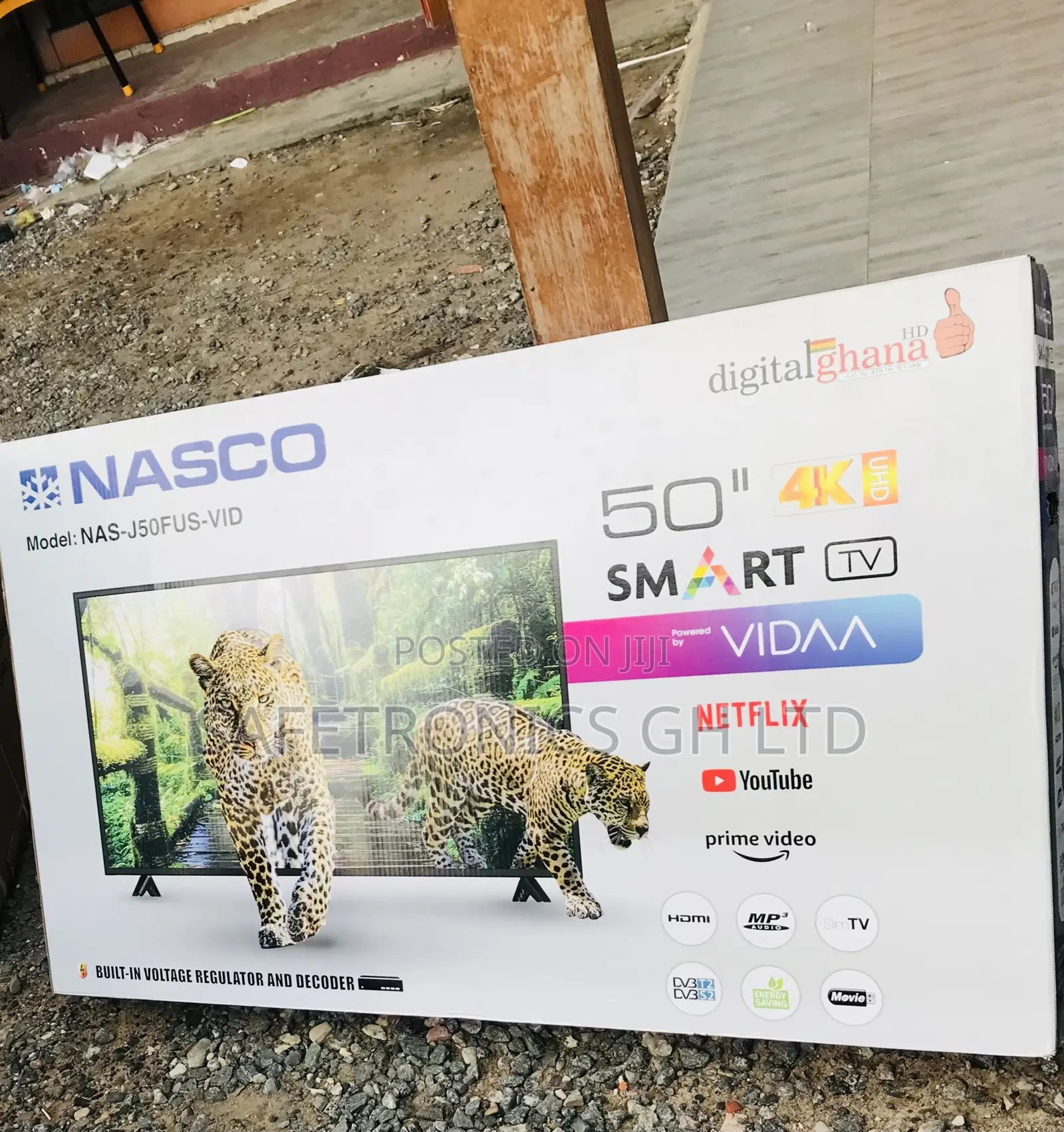 Extremely Black Nasco 50 Inch Smart Led UHD Tv