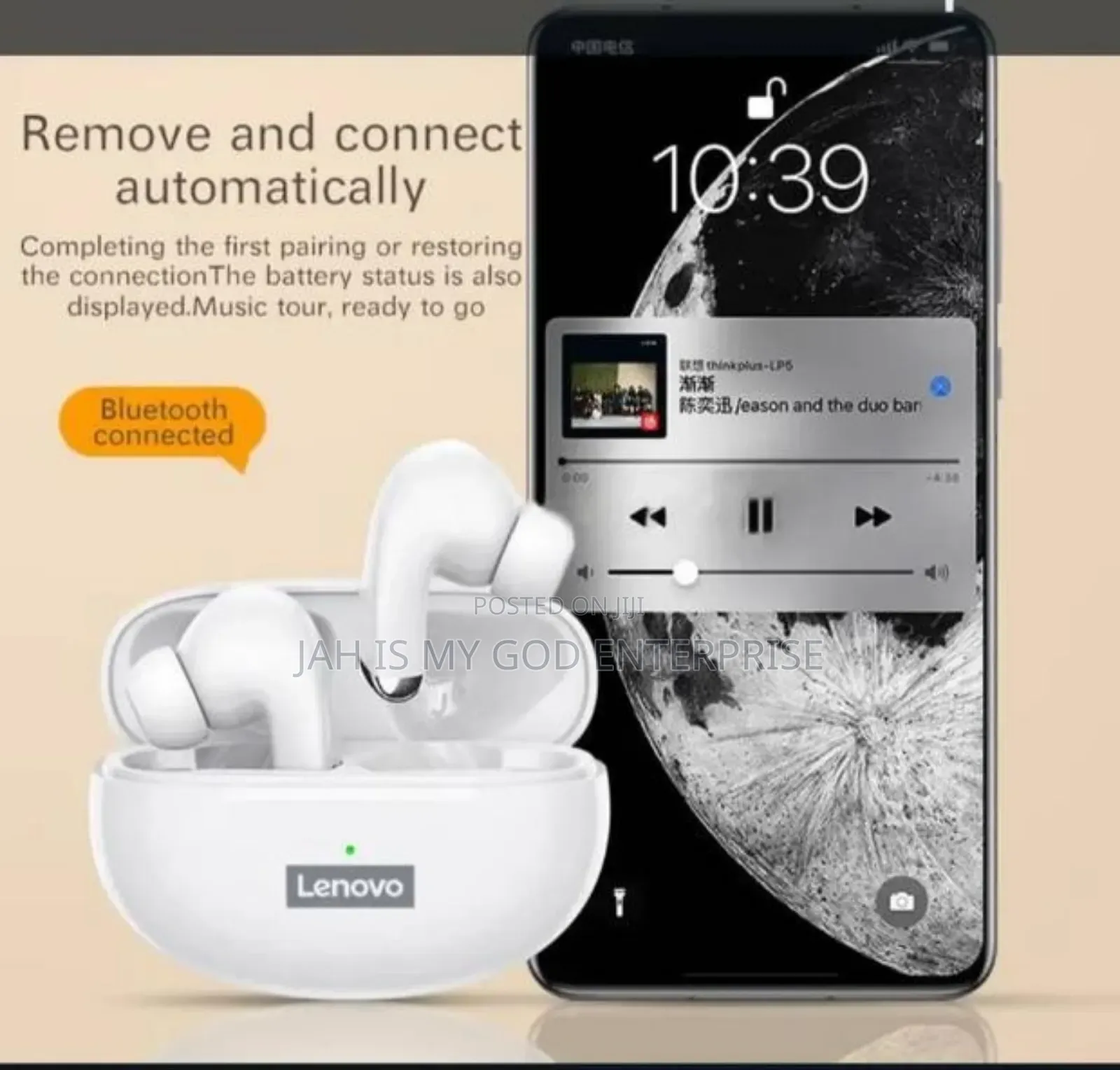 Lenovo Lp5 Bluetooth Headphone Earphones Headset Earbuds