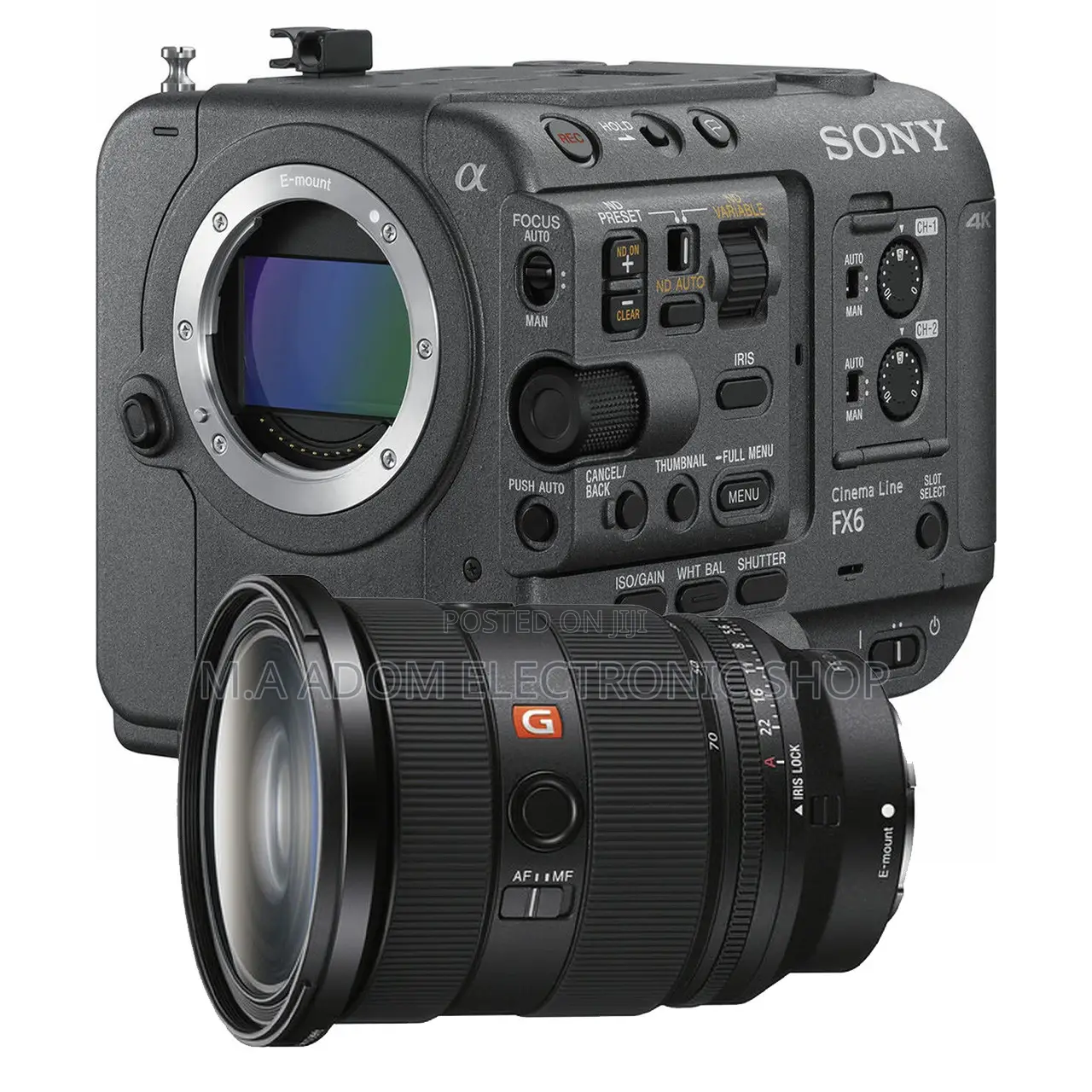 Sony FX6 Full-Frame Cinema Line Camera Body With Sony Lens