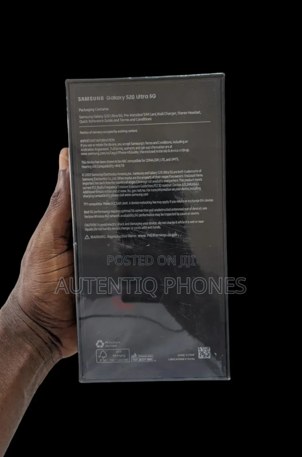 New Samsung Galaxy S20 Ultra 128 GB Black