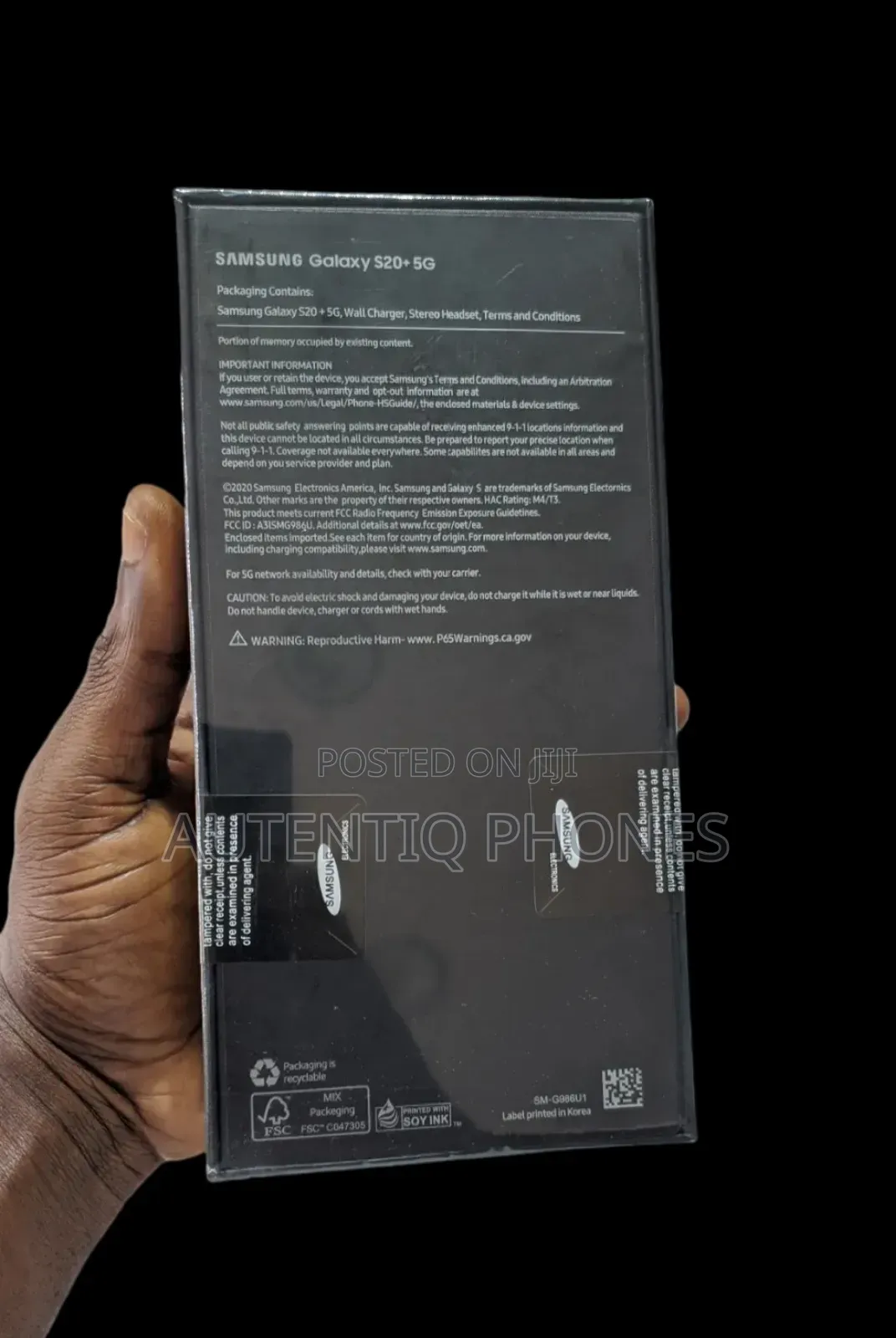 New Samsung Galaxy S20+ 5G 128 GB Black