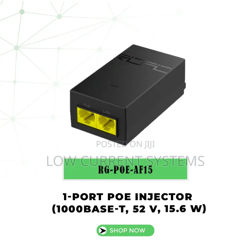 Reyee Gigabit Poe Injector CONVERTER 15.4W NETWORK POE