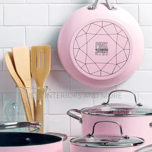 Pink Diamond 30-Piece Non-Stick Cookware Set 
(Pink)