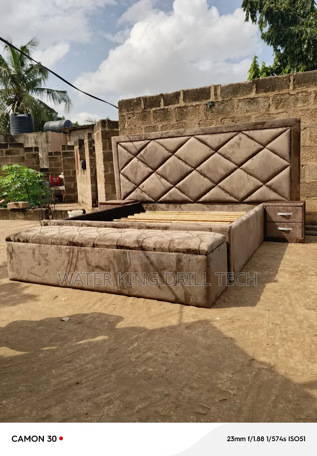 King Size Bed Frames With Side Drawers And Ottoman