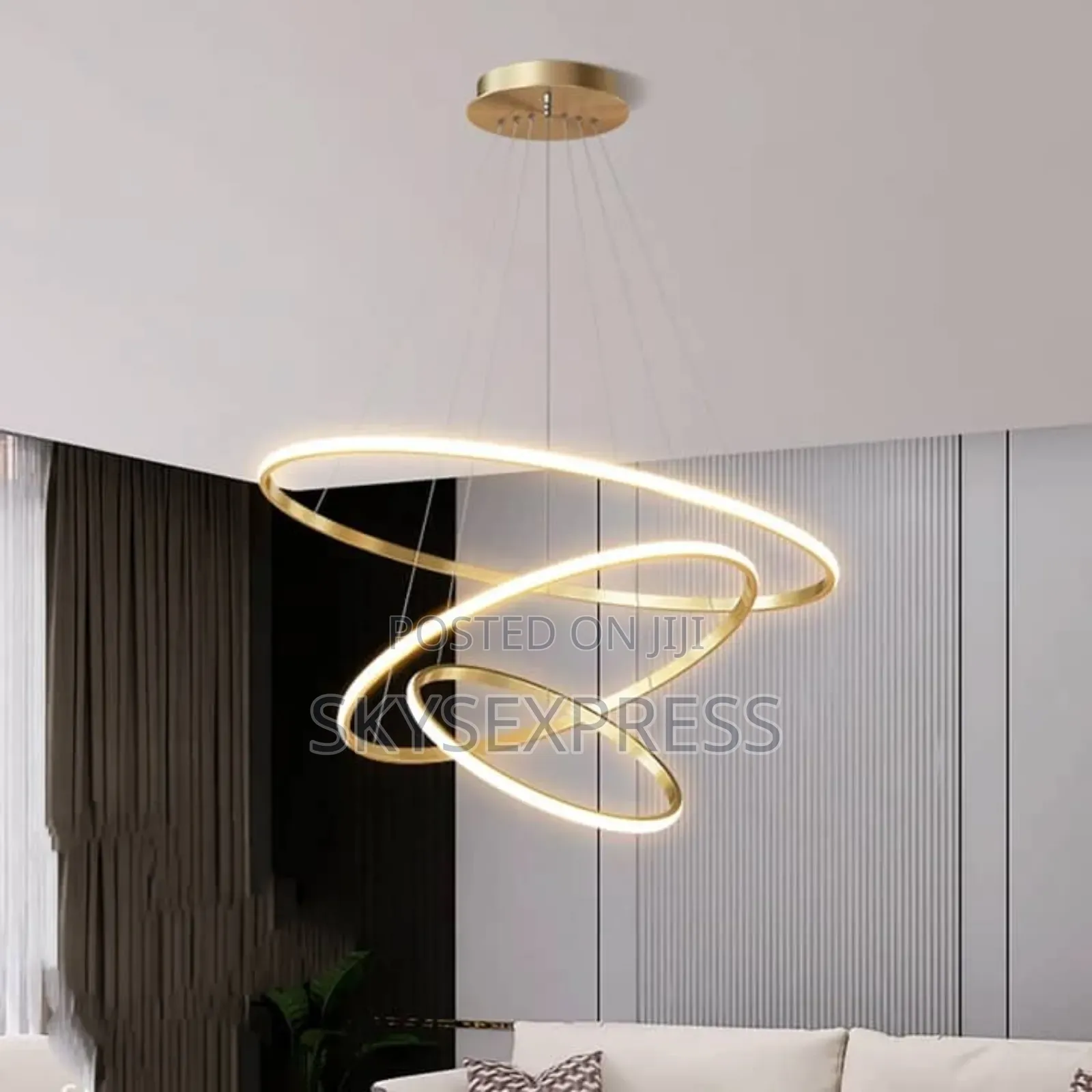 Home Decorative Living Room / Dinning 3 Ring Acrylic Light