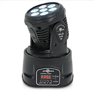 7 X 10w Mini Led Moving Head Light by Gear4music, Black - B