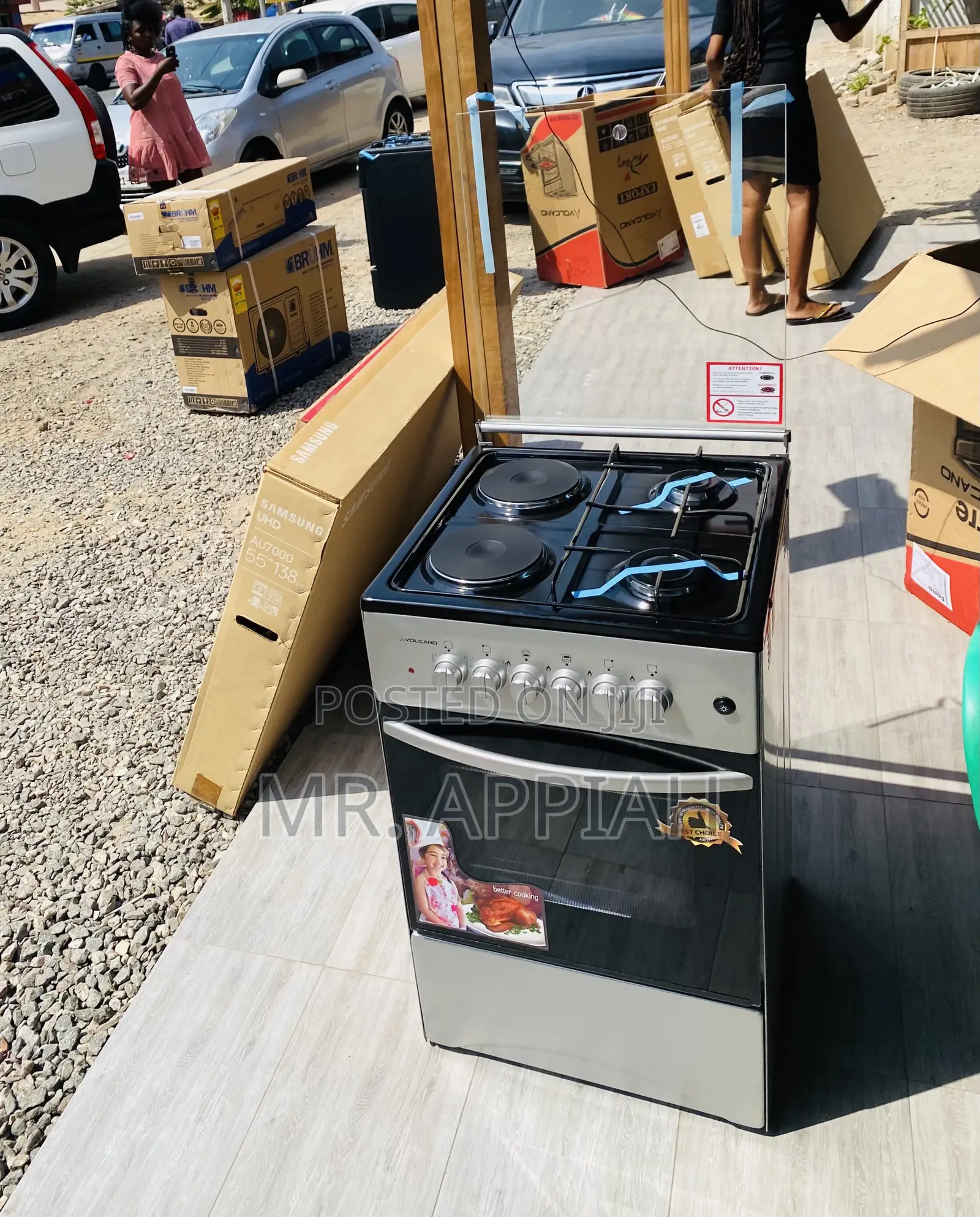 Sleek Designed Volcano 2 Electric Pans,2 Gas Oven and Griil