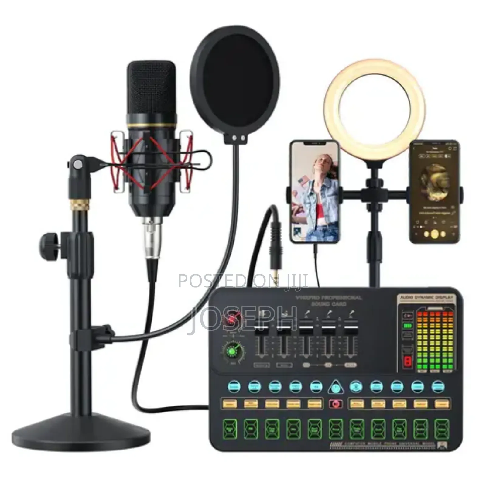 Live Streaming Sound Card Microphone Set