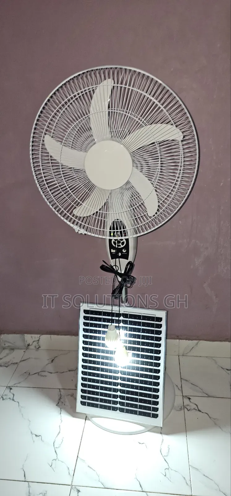 Solar Fan With LED Light