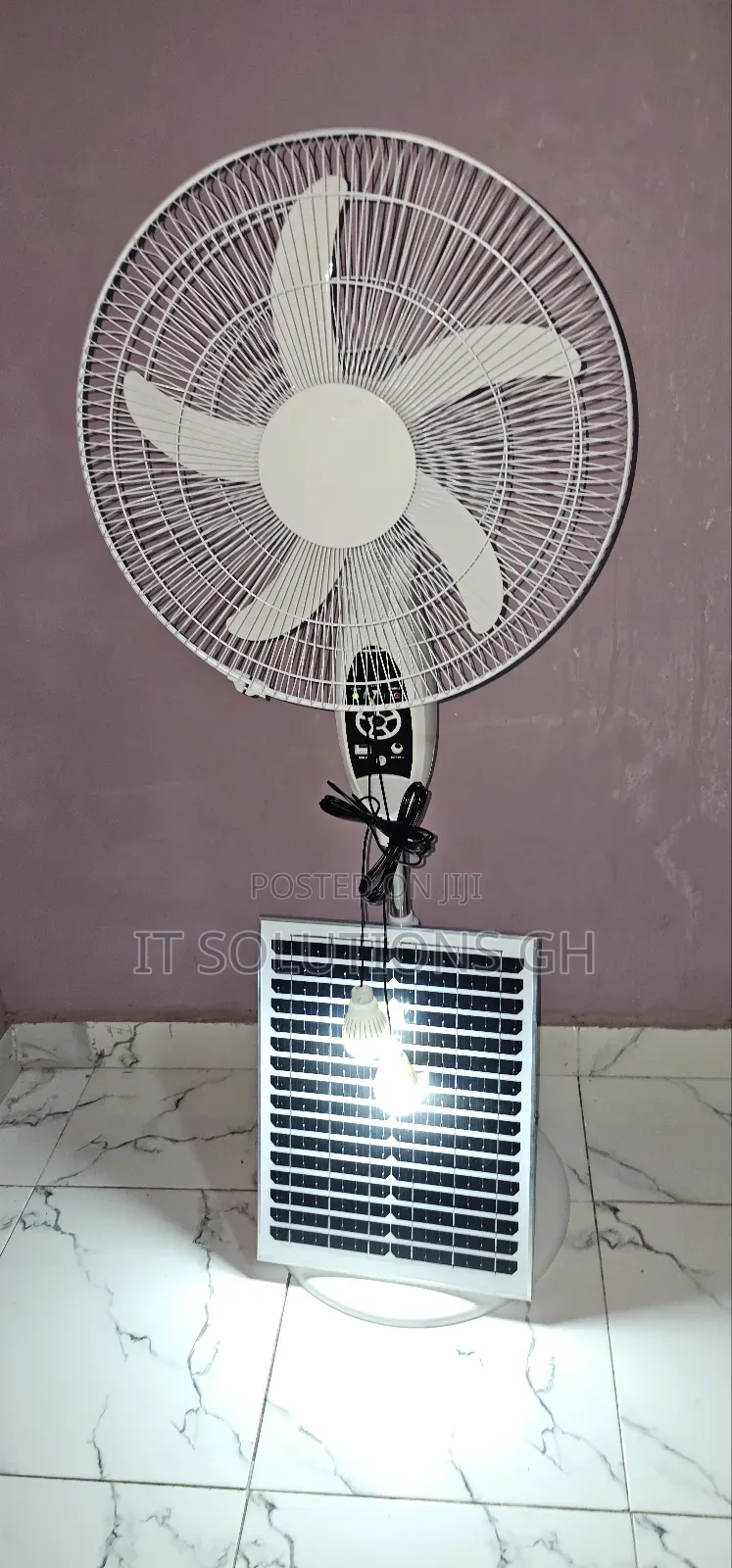 Solar Fan With LED Light