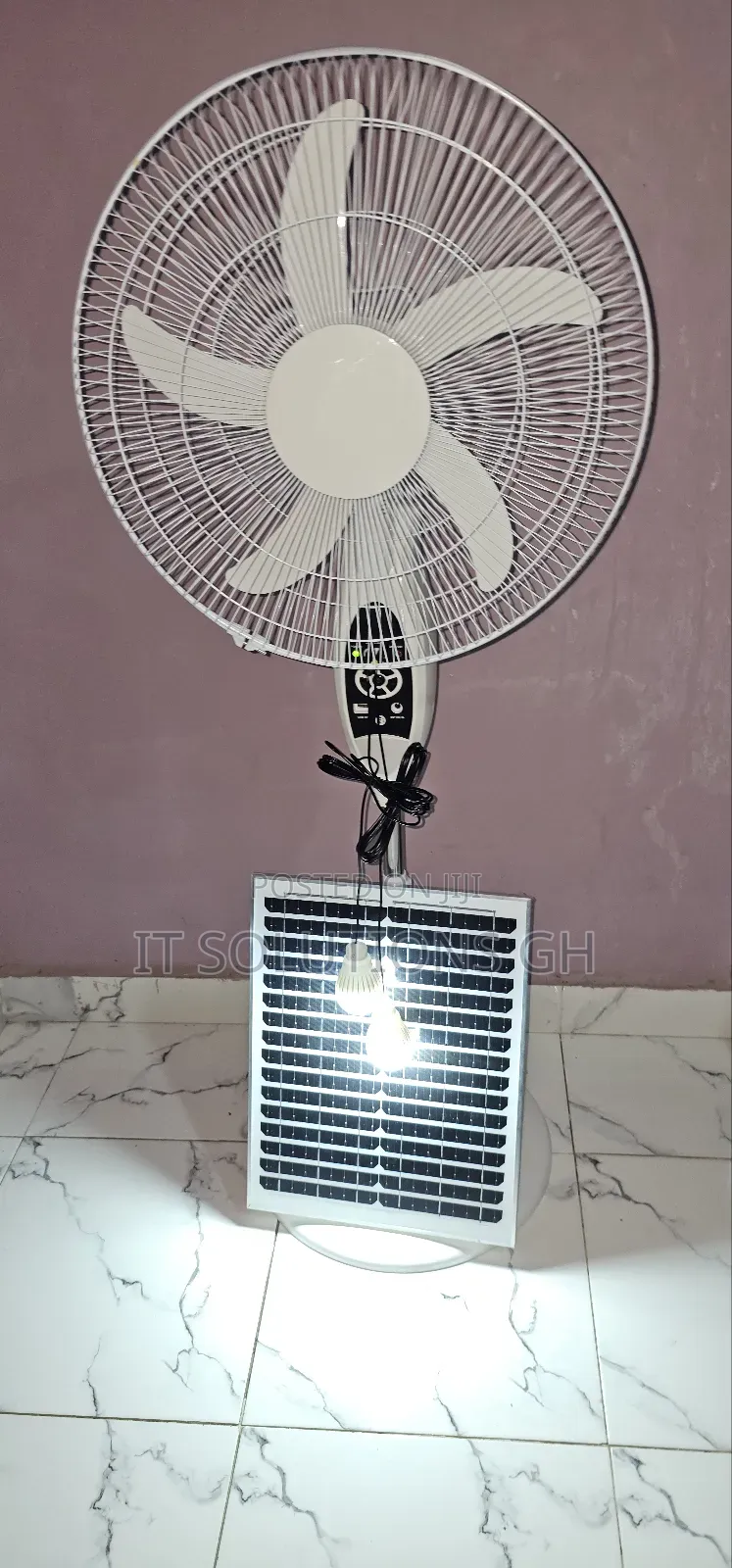 Solar Fan With LED Light