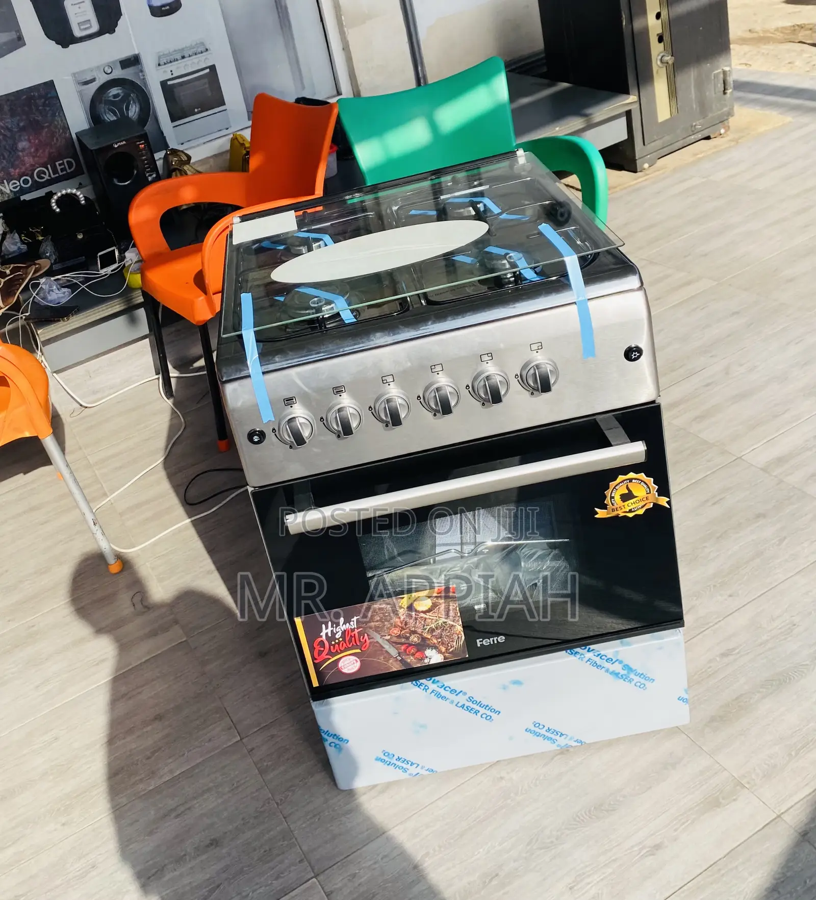 Uniquely Design Ferre 60x60 Gas Oven 4 Burner With Grill.
