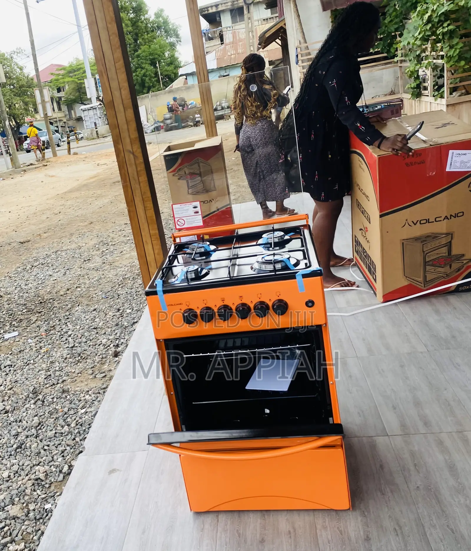 Gas Oven Volcano 50x50 4 Burner(Orange).