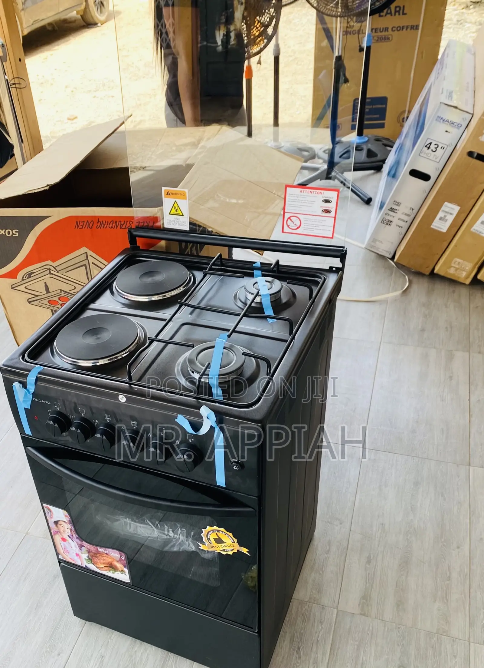 Quality Volcano 2 Electric Pans,2 Gas Oven and Griil(Black)