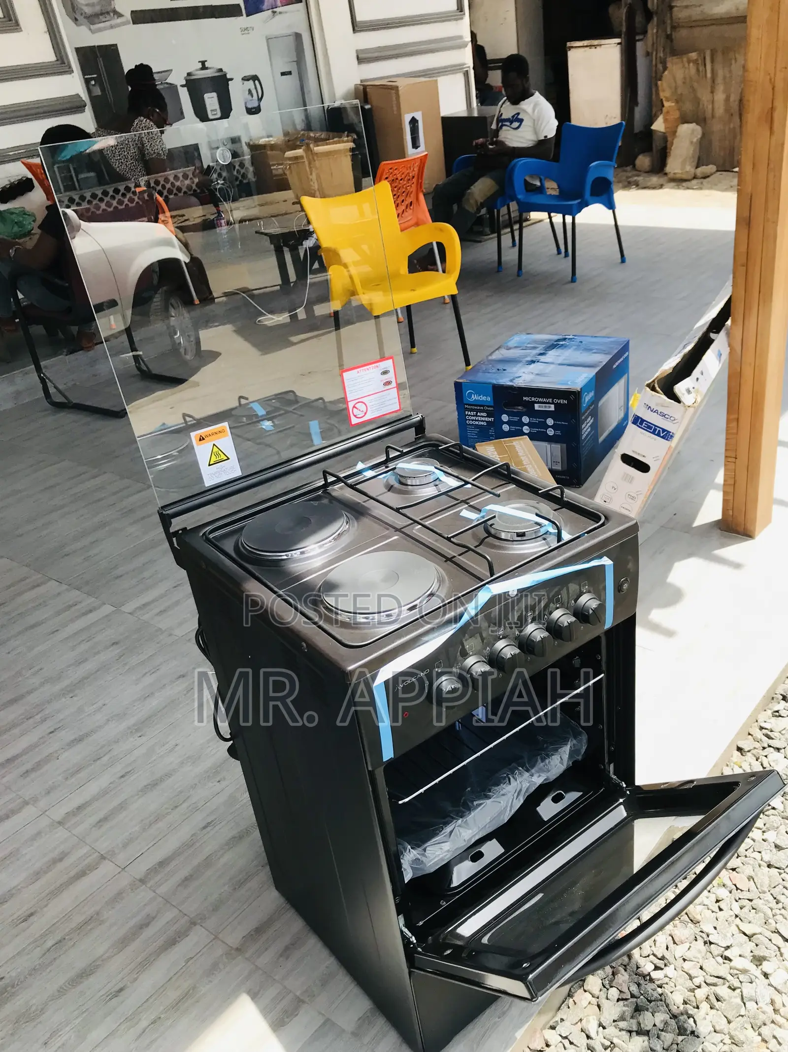 Buy Volcano 50x50 2 Electric Pan + 2 Gas Burner(Black).